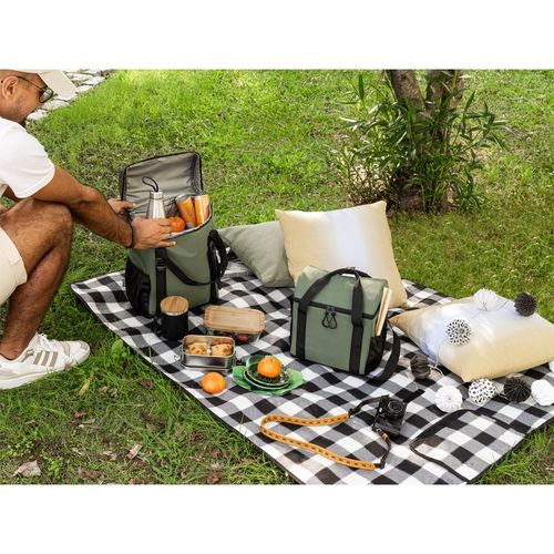 ROMA L. Sac à dos isotherme rembourré en polyester recyclé 600D ripstop 16 L