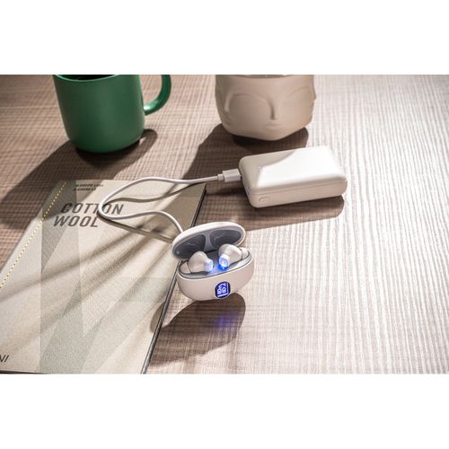 CAETANO. Draadloze oordopjes met 4 uur batterijduur op gerecycled ABS (100% rABS)