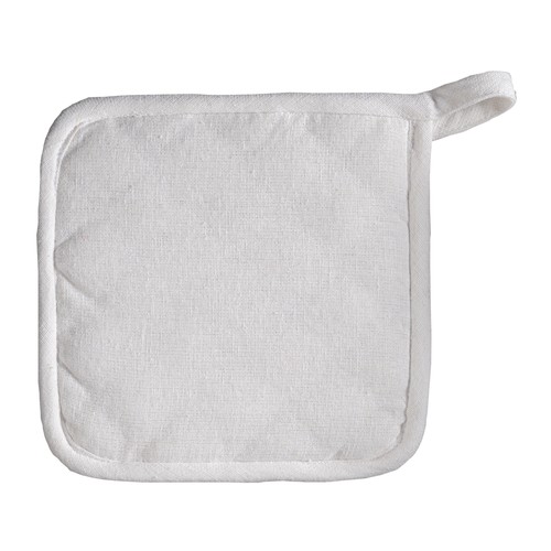 Recycled cotton kitchen pot holder  with hooking loop