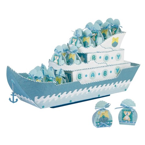 FAVOR SHIP CARDBOARD LIGHT BLUE