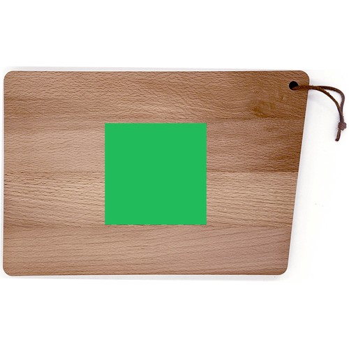 Planche avec languette en cuir hêtre 30x20 cm