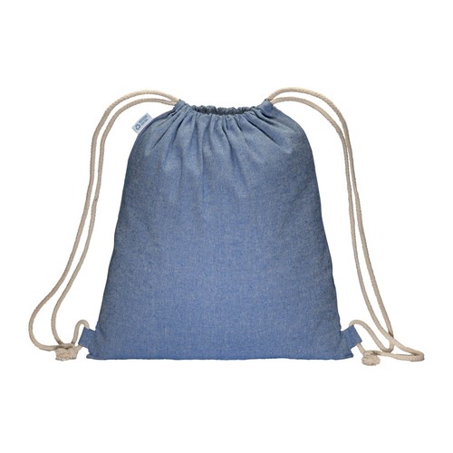 180 g/m2 recycled cotton backpack, with drawstring closure