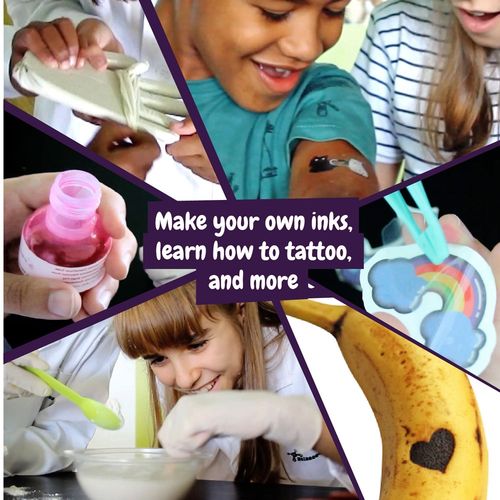 Tattoo Factory Kit II. Educational game supplied with a kraft paper gift bag (100 g/m²)