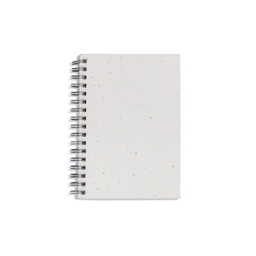 Cahier à spirale en papier semences