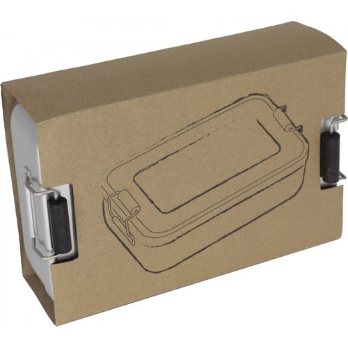 Aluminum lunch box with closure