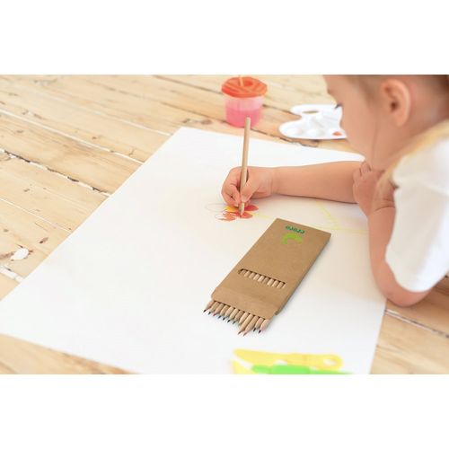 CROCO. Potlodendoosje met 12 gekleurde potloden