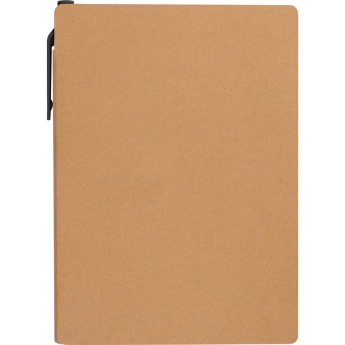 Notebook with pen and sticky notes