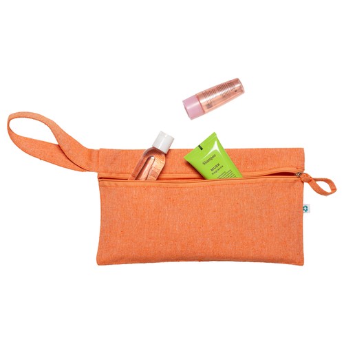 Document holder made of 180 g/m2 recycled cotton with zipper closure, GRS certified