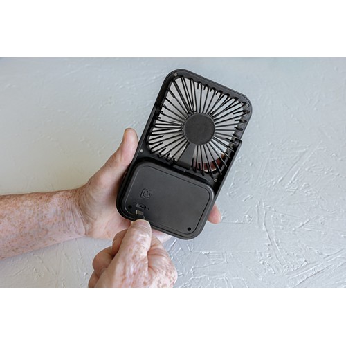 Aervina RCS recycled plastic re-chargeable desk fan