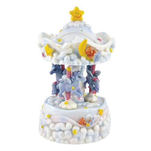 CARROUSEL LICORNES BLEU CIEL