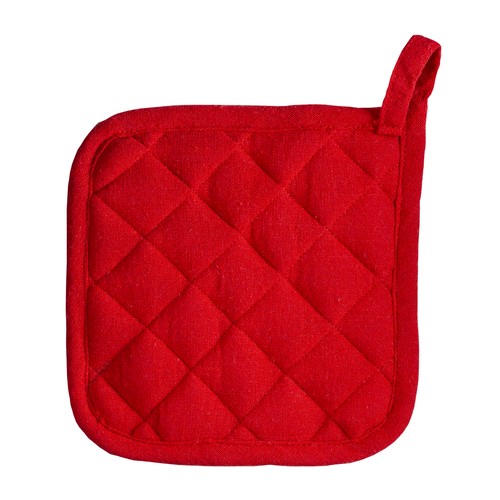 Recycled cotton kitchen pot holder  with hooking loop