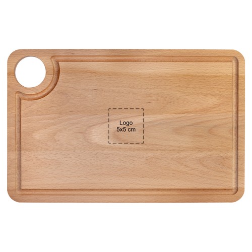 Beech board with juice groove and hanging hole 34x22 cm