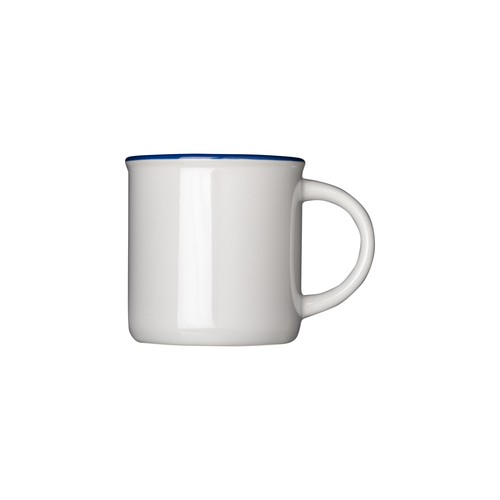 240 ml Vintage-Keramikbecher mit Sublimationsbeschichtung und farbigem Rand