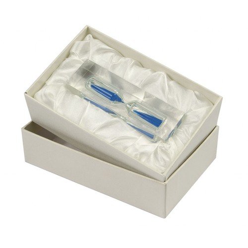 SABLIER PLEXI SABLE BLEUE - H 8cm