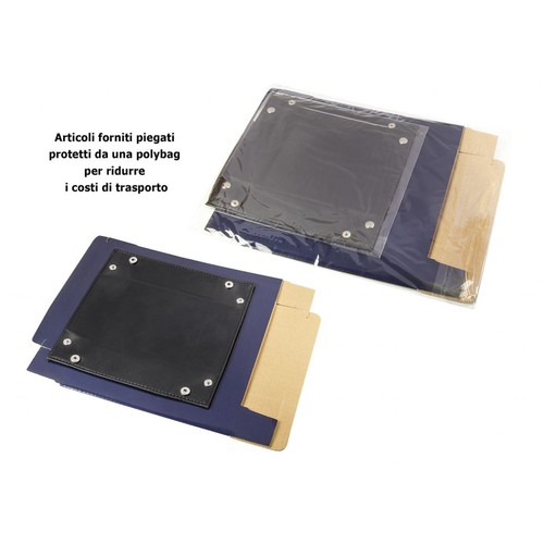 BLACK PU VALET TRAY 15X15 cm