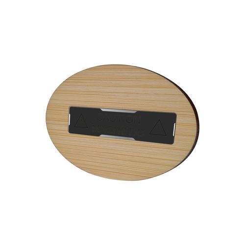Badge Bamboo Ovale 74x50mm, Magnet, Impression Quadri