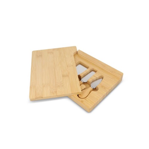 4pc Bamboo cheese & wine serving set