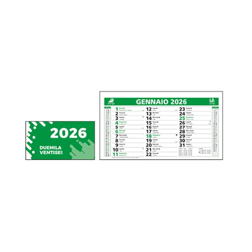 2026 Two-Colour Monthly Desk Calendar, 13 sheets on matte coated paper