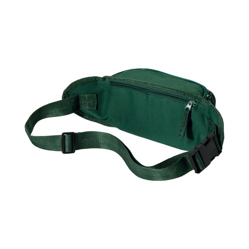 600D polyester 5-pocket waist bag with adjustable waist strap and clip closure