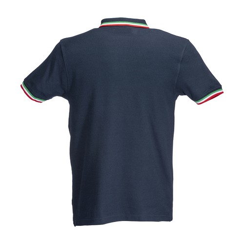 100% piqué cotton (180 g/m2) short-sleeved polo shirt with three-colour trims