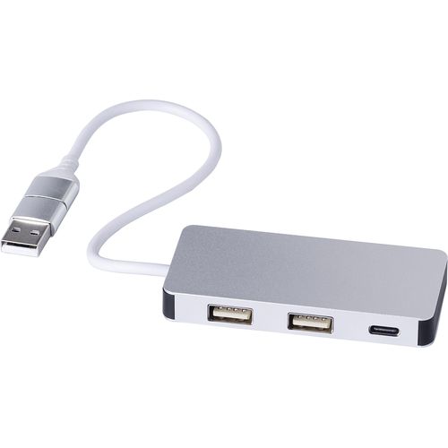 Recycled aluminium USB Hub Layton