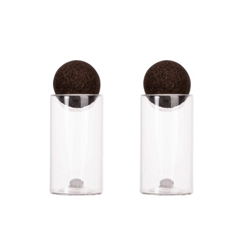 Sagaform Nature salt/pepper jars with cork stoppers 2 pcs.
