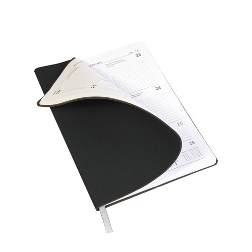 2026 daily planner with soft cover in thermo-reactive PU