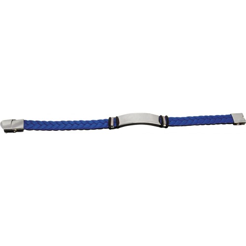 BRACELET BLUE AND STEEL TWINE