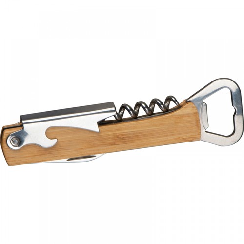 Corkscrew with bottle opener