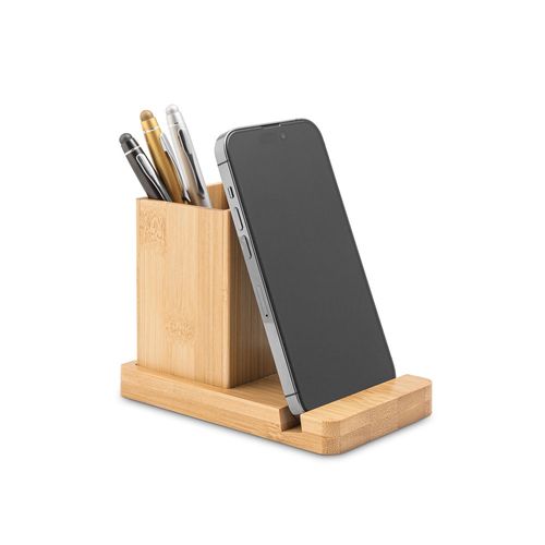 ERWIN. Desk set with mobile phone holder and cup