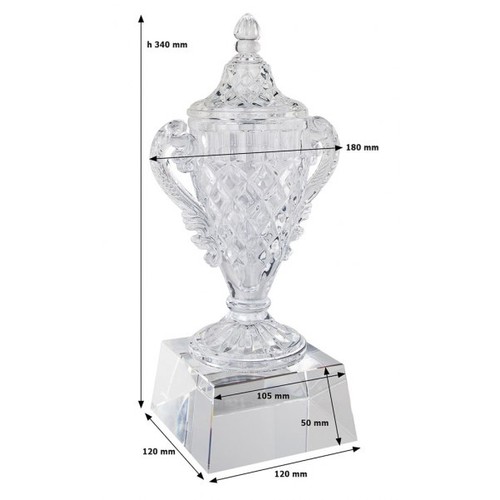 COUPE AVEC BASE EN CRISTAL - h=345 mm