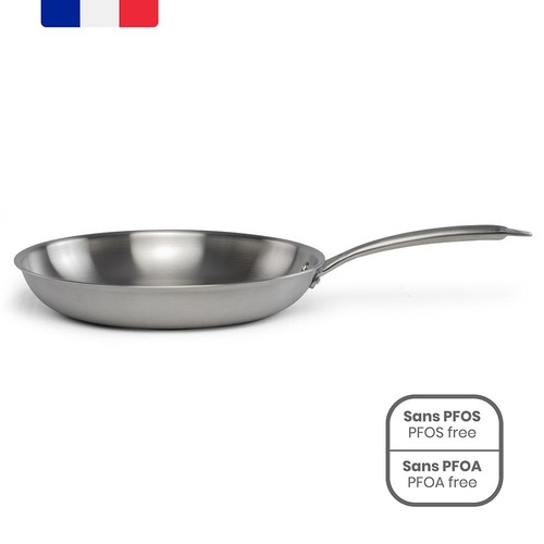 Poêle en acier inoxydable 28 cm