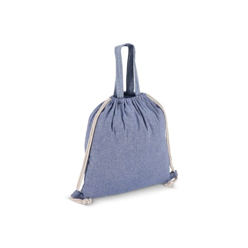 Drawstring rugzak gerecycled katoen 140g/m² 38x42cm