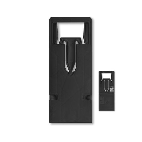 EXTRA-FLAT FOLDABLE TELEPHONE STAND made of recycled material in black color exc