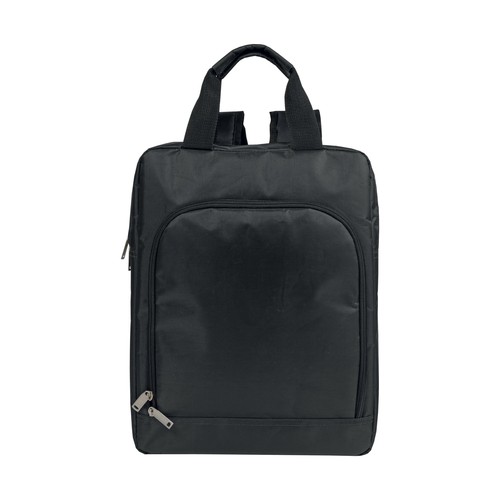 840D polyester laptop backpack. Laptop pocket and front accessory pocket