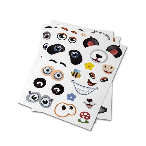 MADAGASCAR. Zestaw naklejek z sześcioma arkuszami