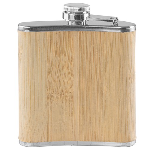 Flask 160ml steel and bamboo Cologna