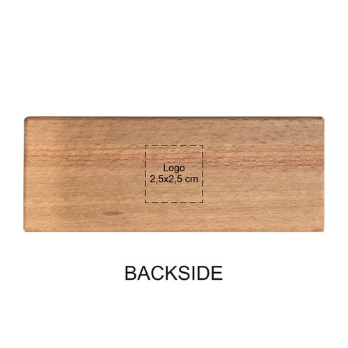 Beech menu card holder with cut-outs A6