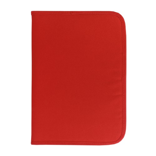 600D polyester brief folder with zip closure, 6 inside compartments
