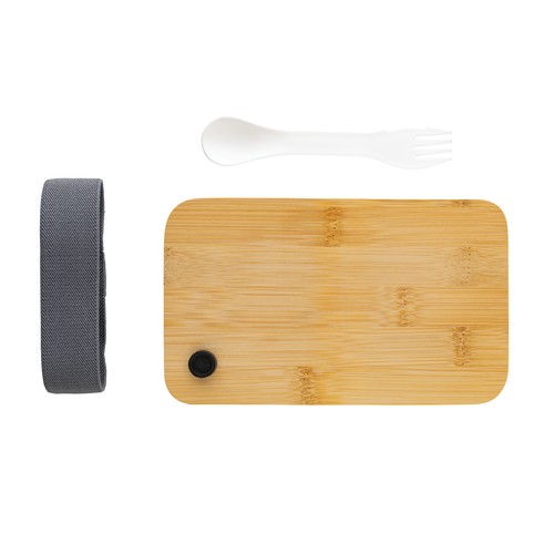 Boîte à lunch en rPP RCS et couvercle en bambou