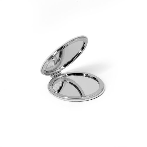 FREYA. Dubbelzijdige ronde spiegel met matte PU-buitenkant