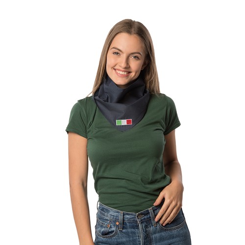 BANDANA CON BANDERA ITALIANA DE ALGODÓN 100%