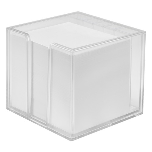 Porta notas  "sigma"con doble pared y espacio para bolígrafo