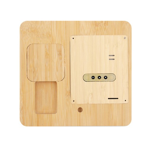 Bamboo wireless charger 10W, weather station | Kahele