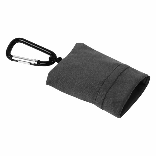 Snap hook keychain with foldable polyester microfibre screen/lens cleaning cloth