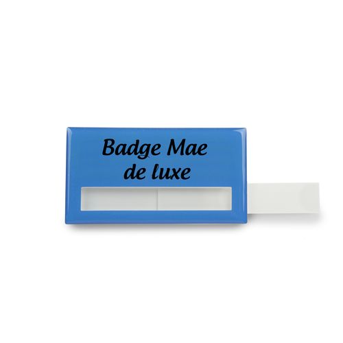 Badge Mae, Rectangular, 74 x 30 mm, Magnet, Doming in full color