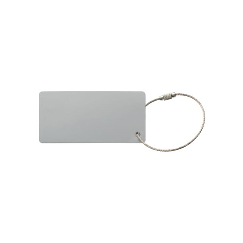 Aluminum luggage tag rectangle