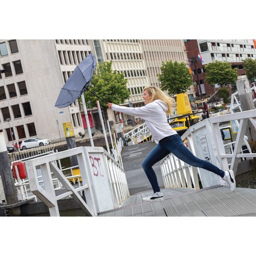 21" Impact AWARE™ RPET 190T bamboe auto open/dicht paraplu