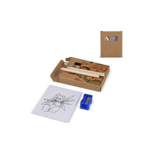 8 piece colouring set in kraft box