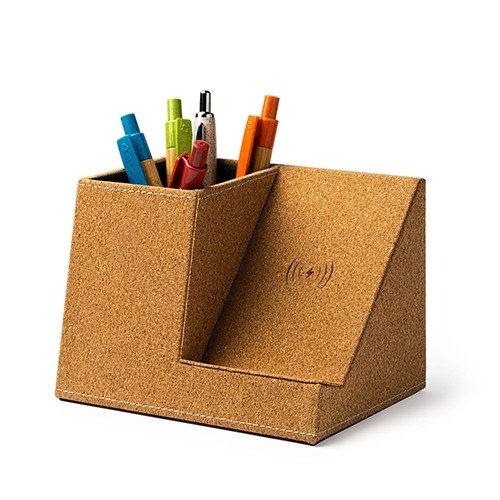 Porte-cayons avec chargeur sans fil intégré. Acero